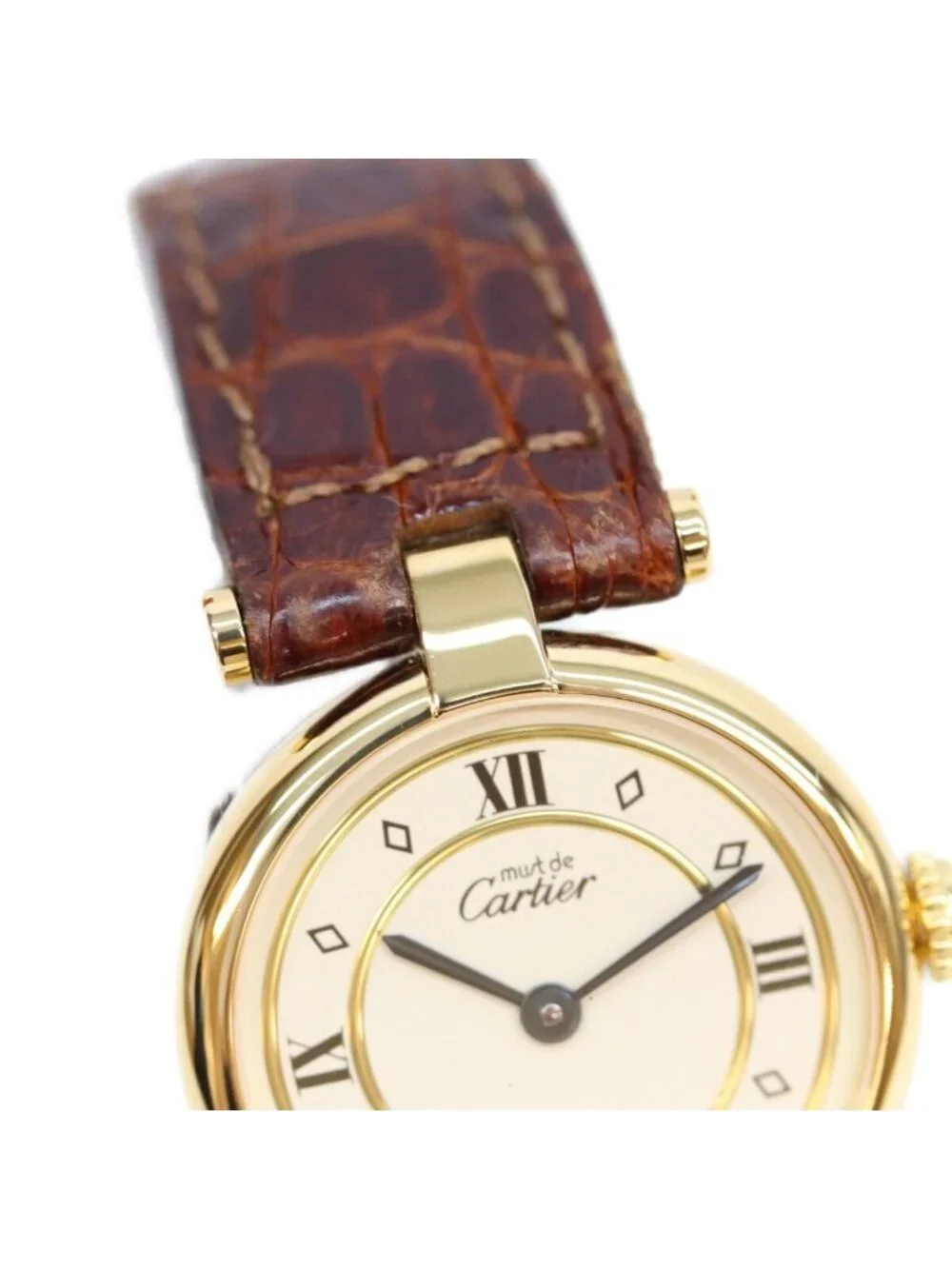 Cartier Must Vendome SM Vermeil Roman Dial Watch
